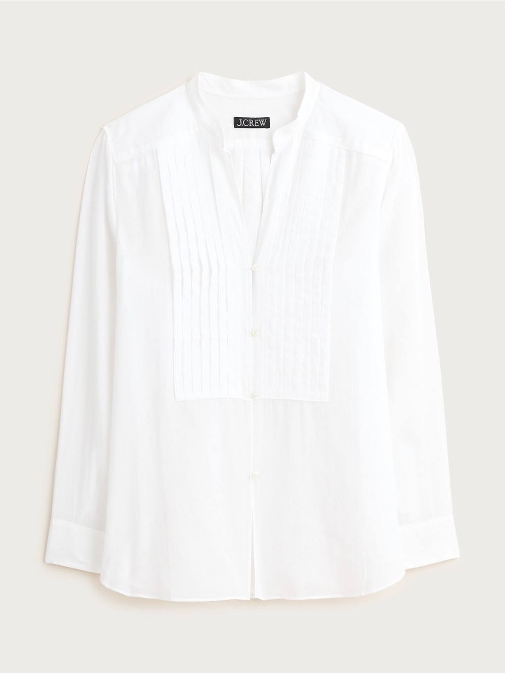 J. Crew White Pintuck Top in cotton voile